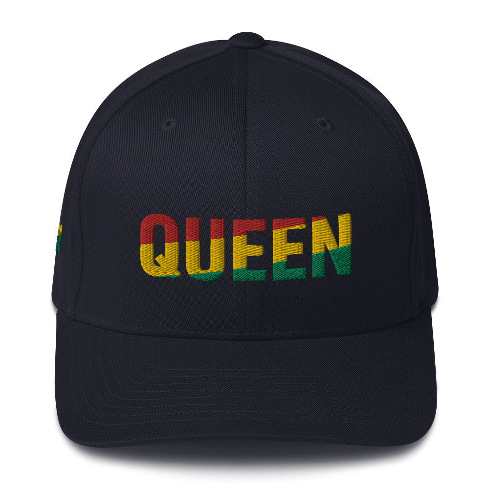 QUEEN Pan African Inspired Fitted Structured Twill Cap