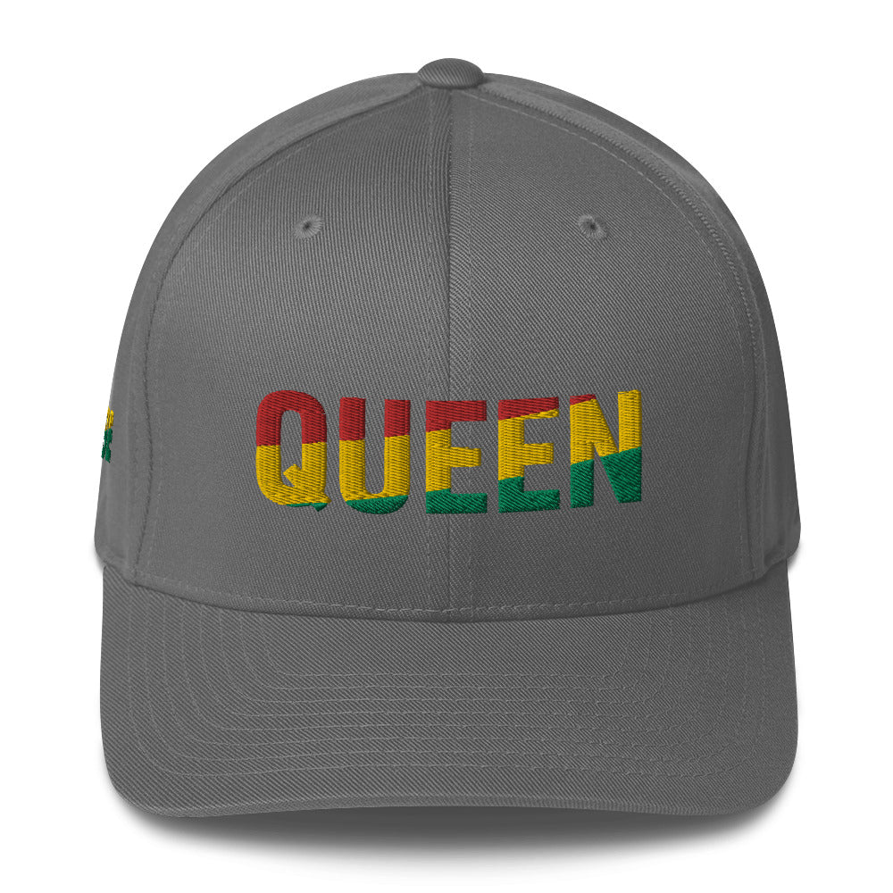 QUEEN Pan African Inspired Fitted Structured Twill Cap