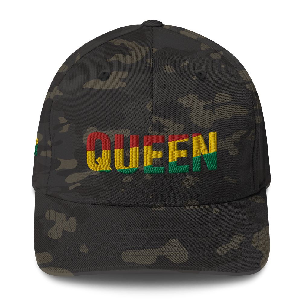 QUEEN Pan African Inspired Fitted Structured Twill Cap