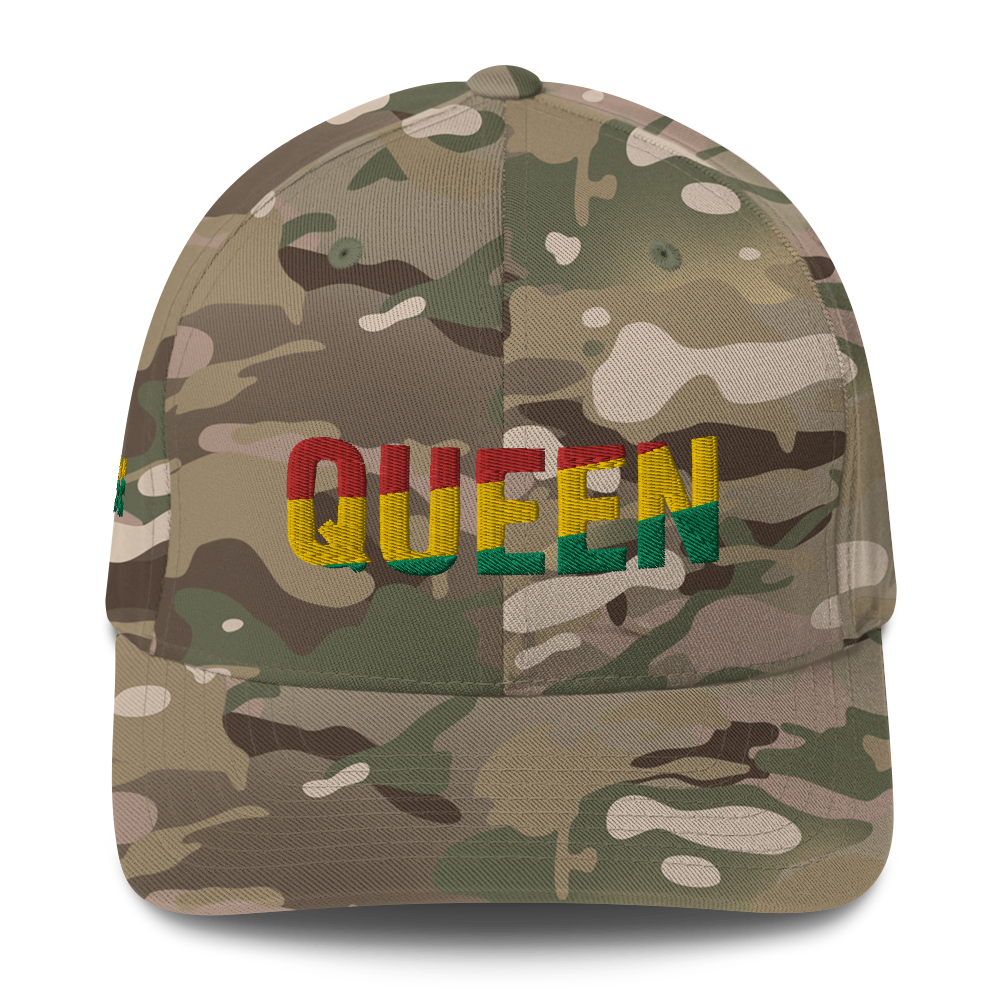 QUEEN Pan African Inspired Fitted Structured Twill Cap