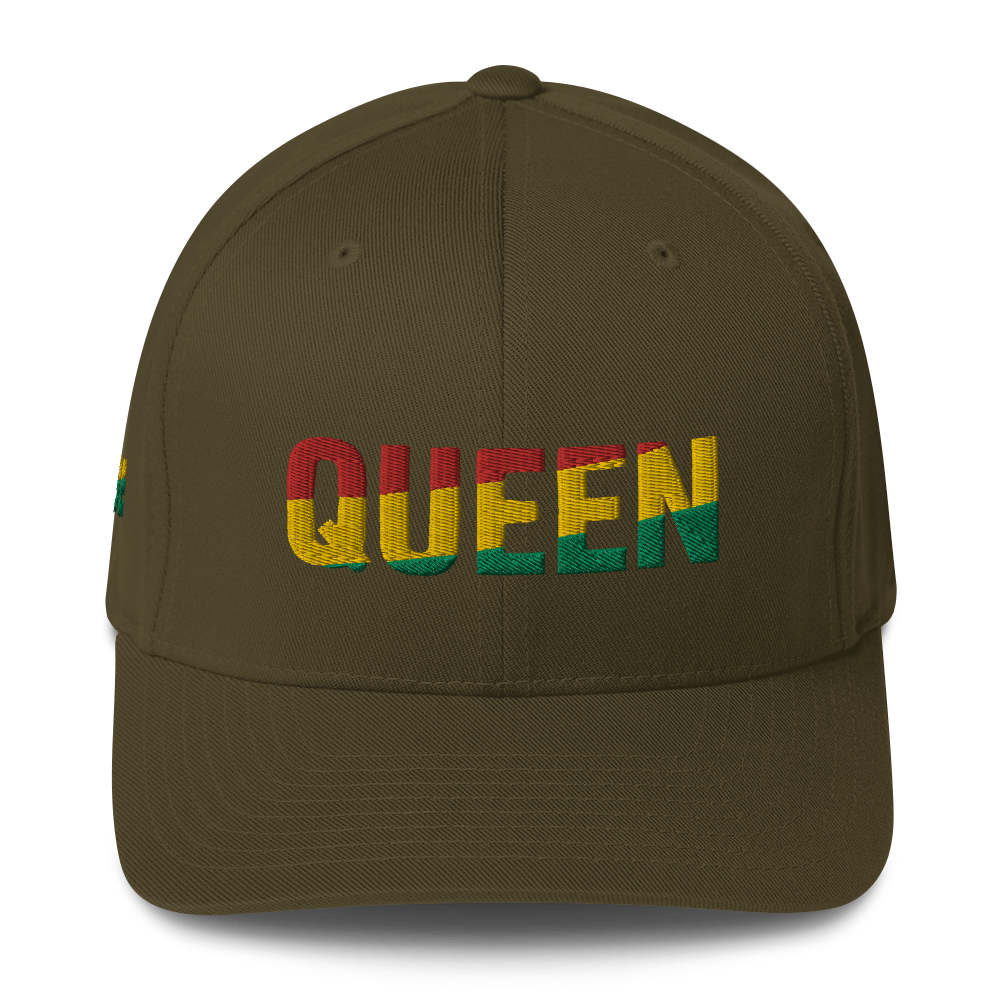 QUEEN Pan African Inspired Fitted Structured Twill Cap