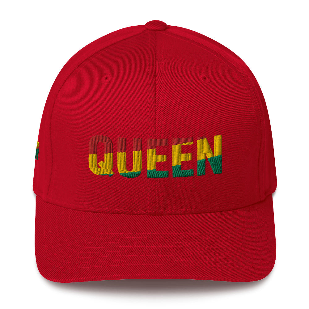 QUEEN Pan African Inspired Fitted Structured Twill Cap