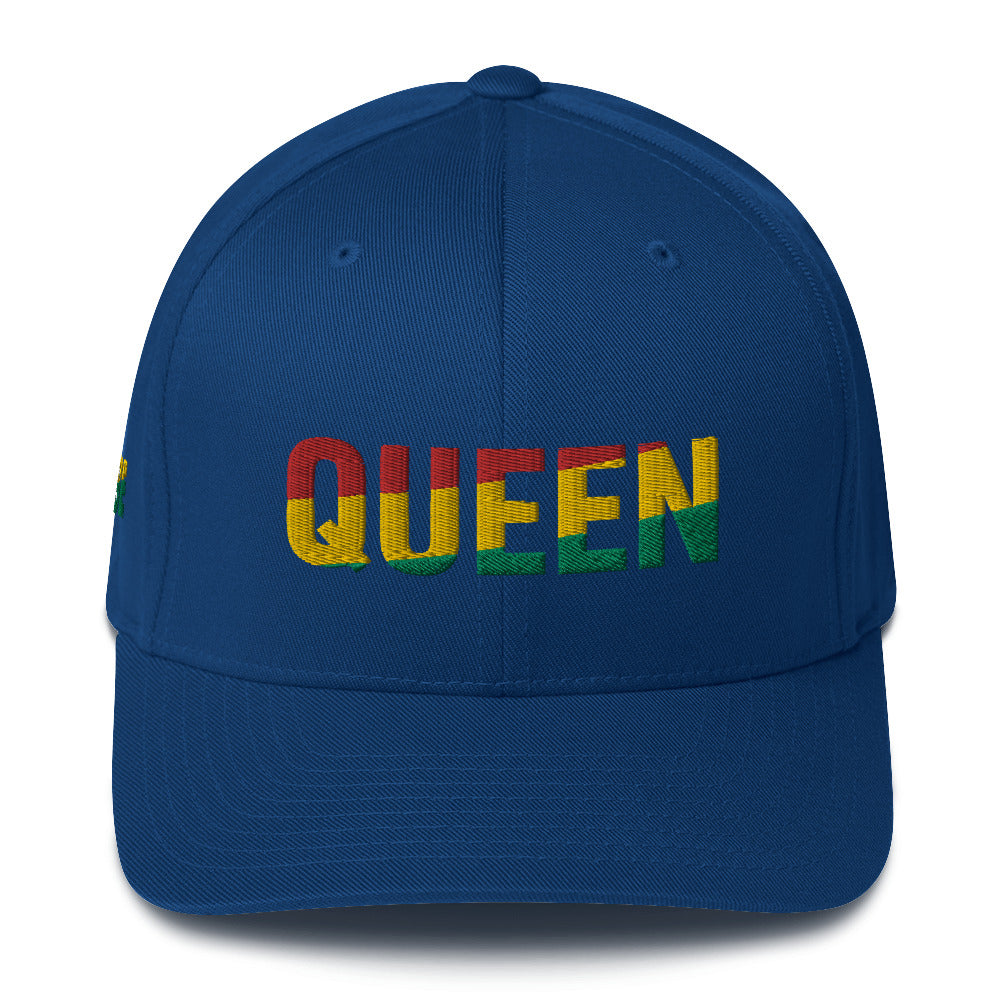 QUEEN Pan African Inspired Fitted Structured Twill Cap