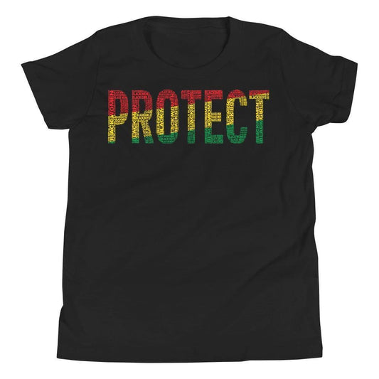 "PROTECT"  Pan-African Word Cluster Youth Short Sleeve T-Shirt