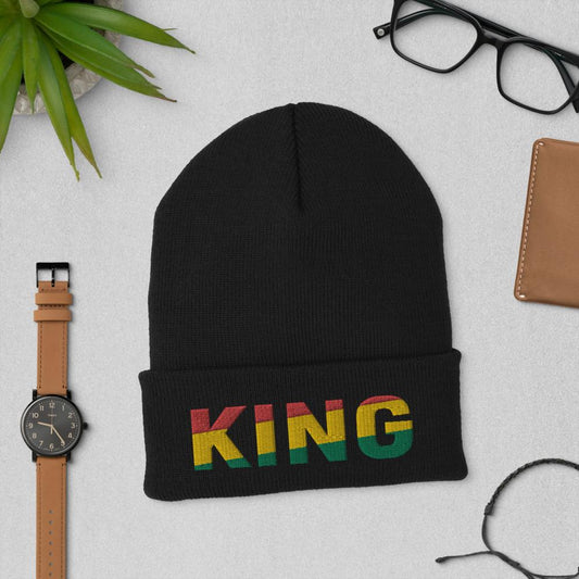 KING Pan African Cuffed Beanie