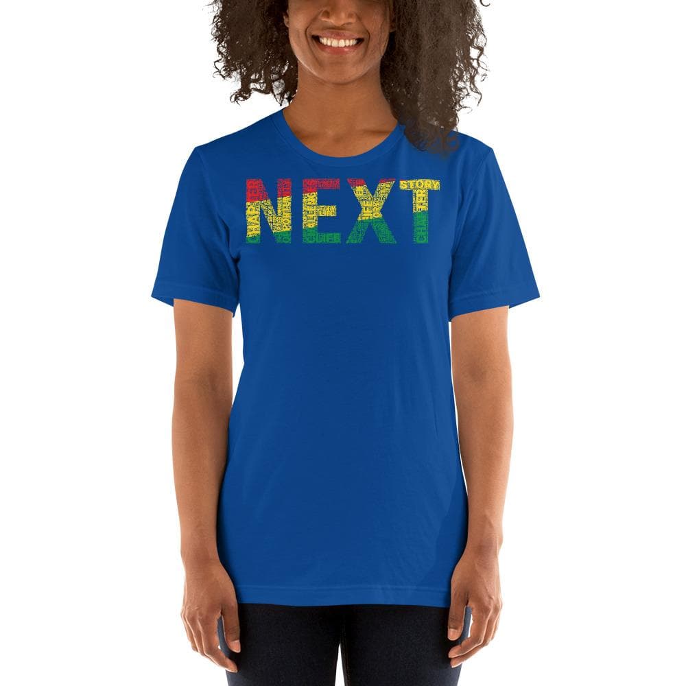 "NEXT" Pan-African Colored Word Cluster Short-Sleeve Unisex T-Shirt