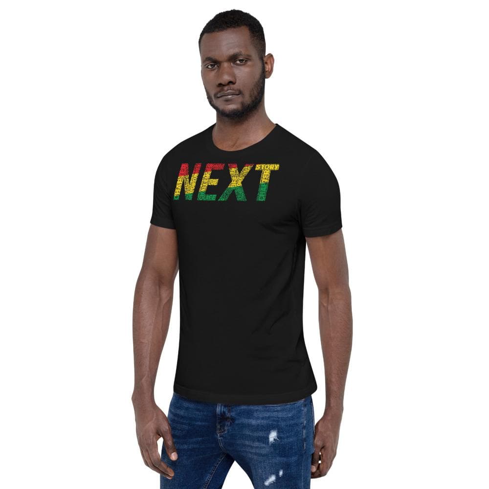 "NEXT" Pan-African Colored Word Cluster Short-Sleeve Unisex T-Shirt