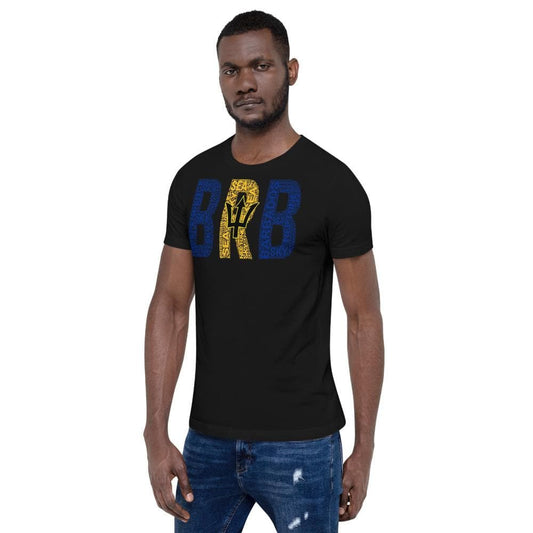 BARBADOS National Flag Inspired Short-Sleeve Unisex T-Shirt - pyerses-bookstore-and-clothing.myshopify.com