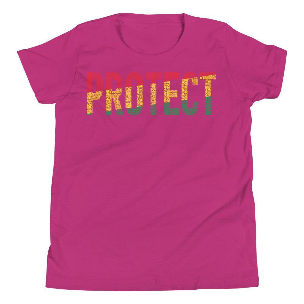"PROTECT"  Pan-African Word Cluster Youth Short Sleeve T-Shirt