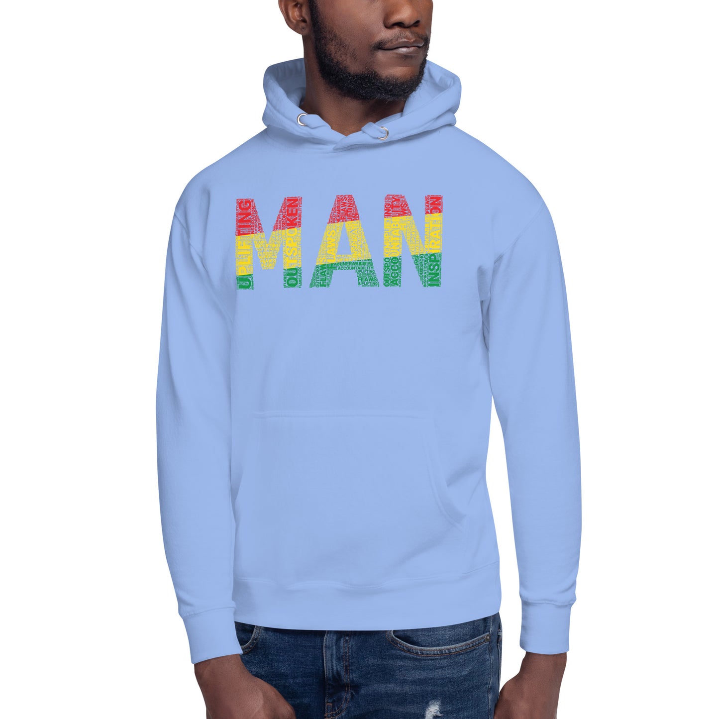 MAN Pan-African Word Cluster Unisex Hoodie