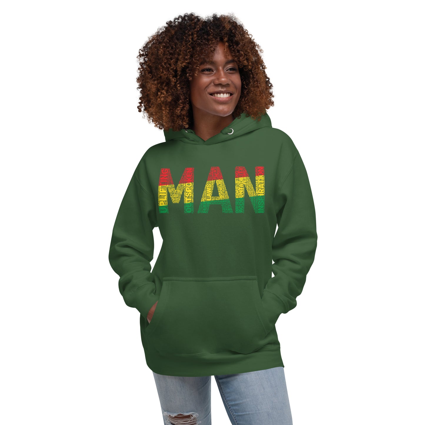 MAN Pan-African Word Cluster Unisex Hoodie