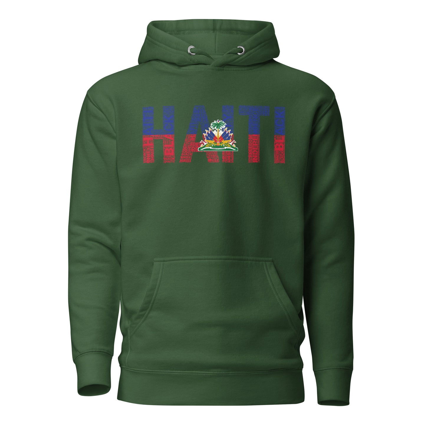 HAITI NATIONAL FLAG INSPIRED WORD CLUSTER Unisex Hoodie