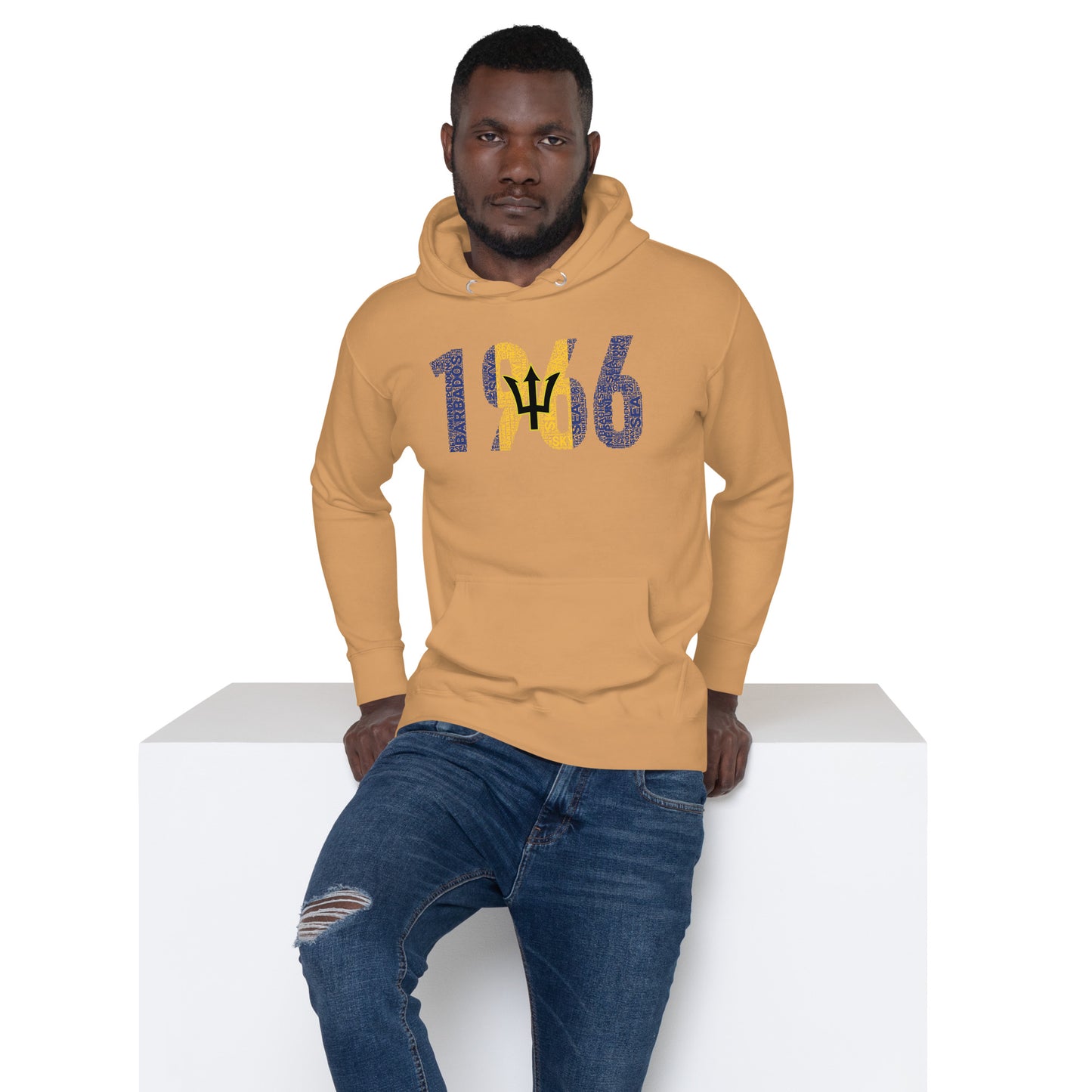 BARBADOS Independence National Flag Word Cluster Inspired Unisex Hoodie