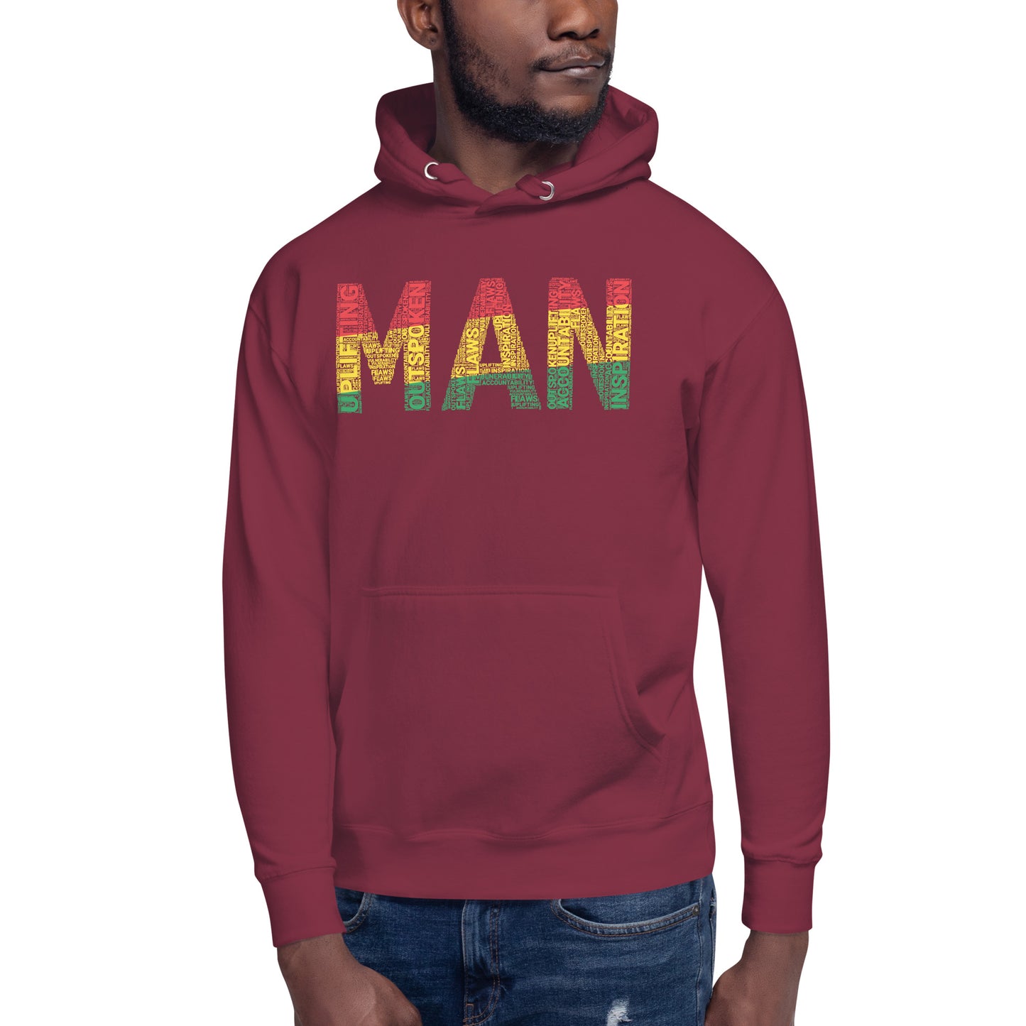 MAN Pan-African Word Cluster Unisex Hoodie
