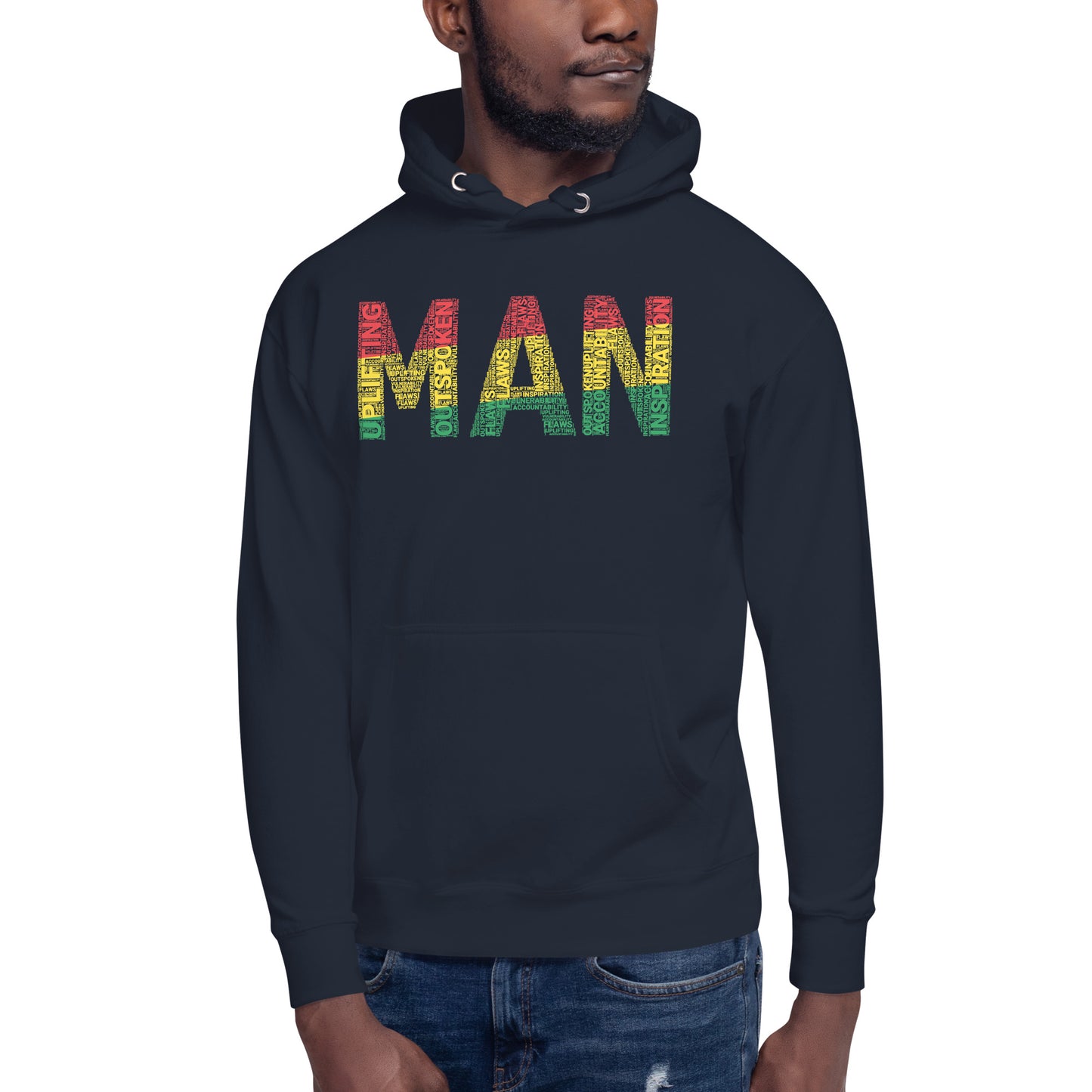 MAN Pan-African Word Cluster Unisex Hoodie