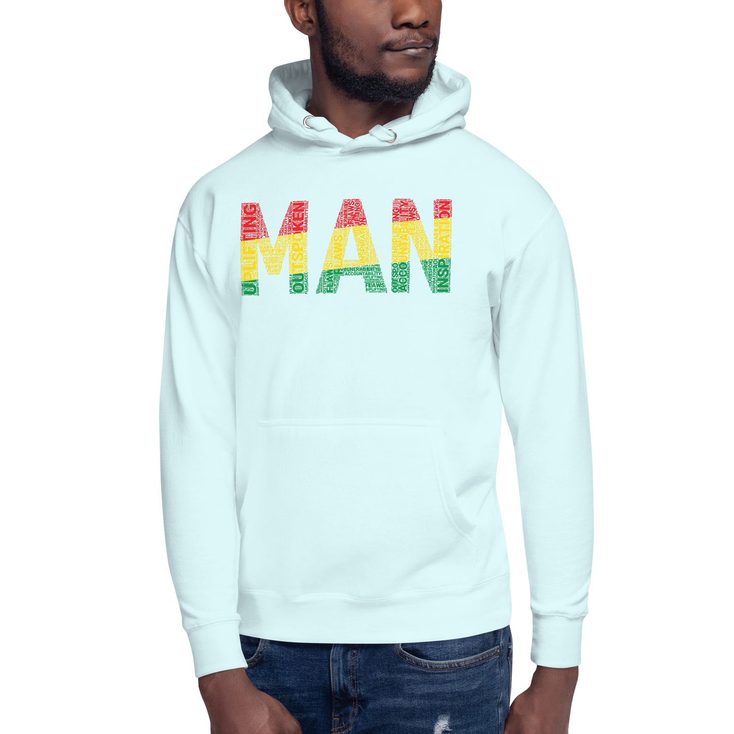 MAN Pan-African Word Cluster Unisex Hoodie