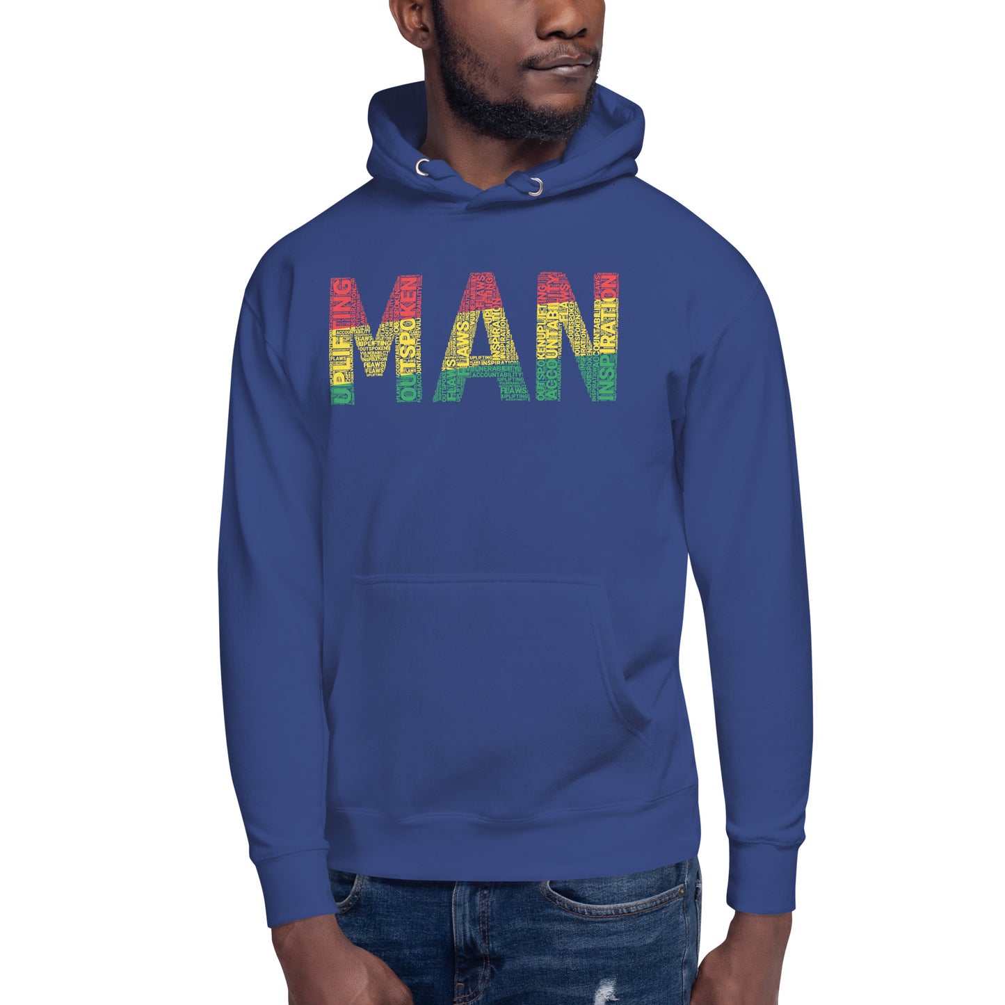 MAN Pan-African Word Cluster Unisex Hoodie