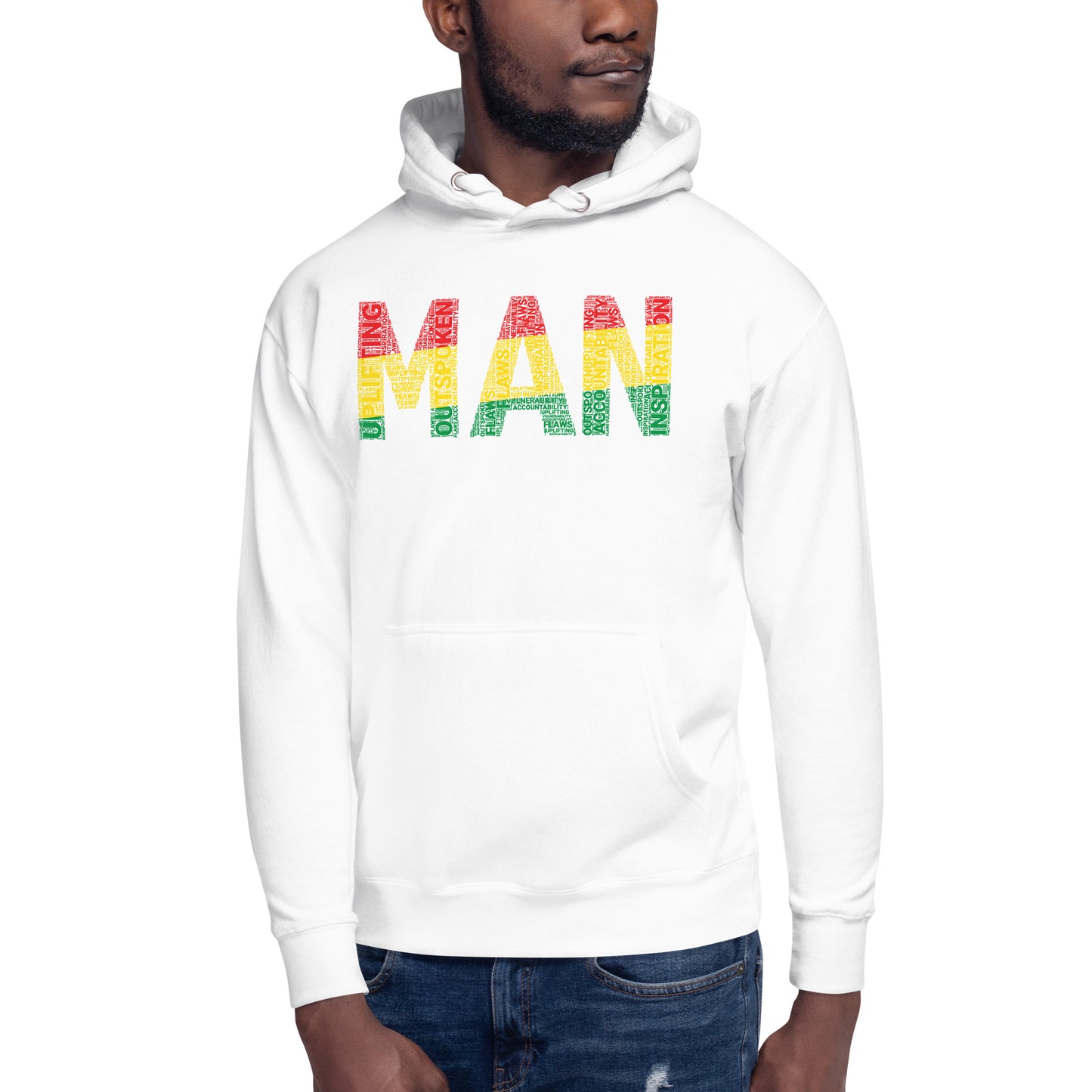 MAN Pan-African Word Cluster Unisex Hoodie