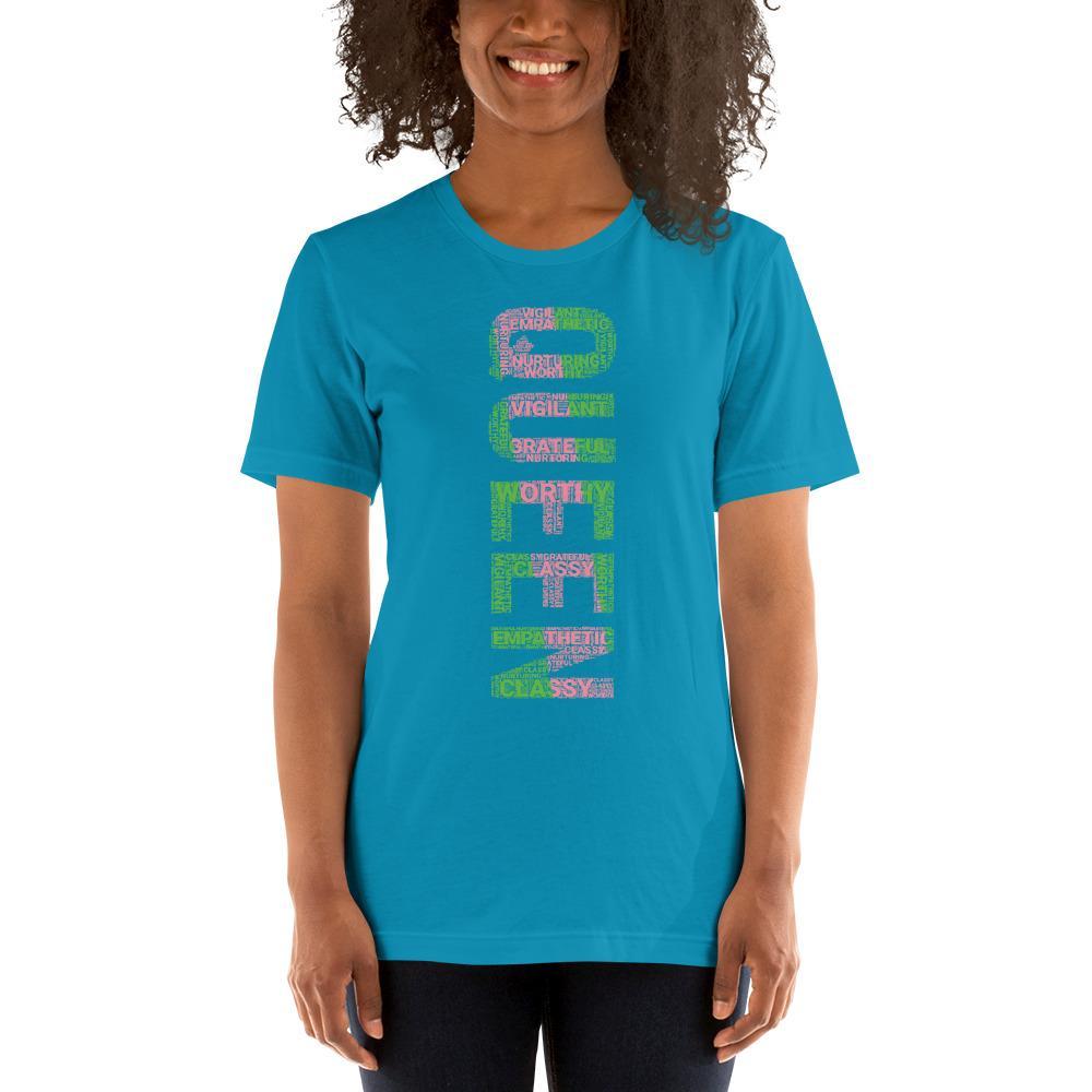 QUEEN (VERTICAL) AKA INSPIRED WORD CLUSTER Short-Sleeve Unisex T-Shirt