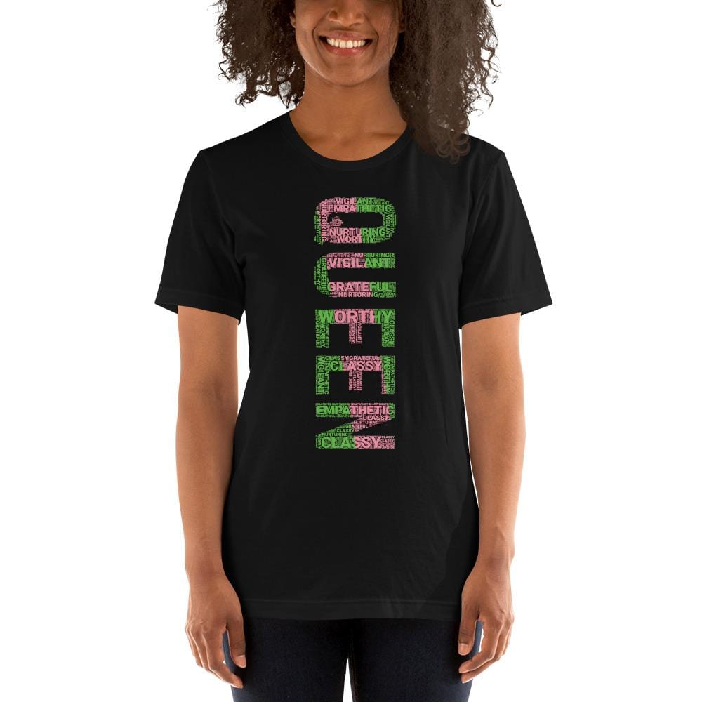 QUEEN (VERTICAL) AKA INSPIRED WORD CLUSTER Short-Sleeve Unisex T-Shirt