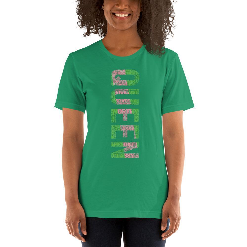 QUEEN (VERTICAL) AKA INSPIRED WORD CLUSTER Short-Sleeve Unisex T-Shirt