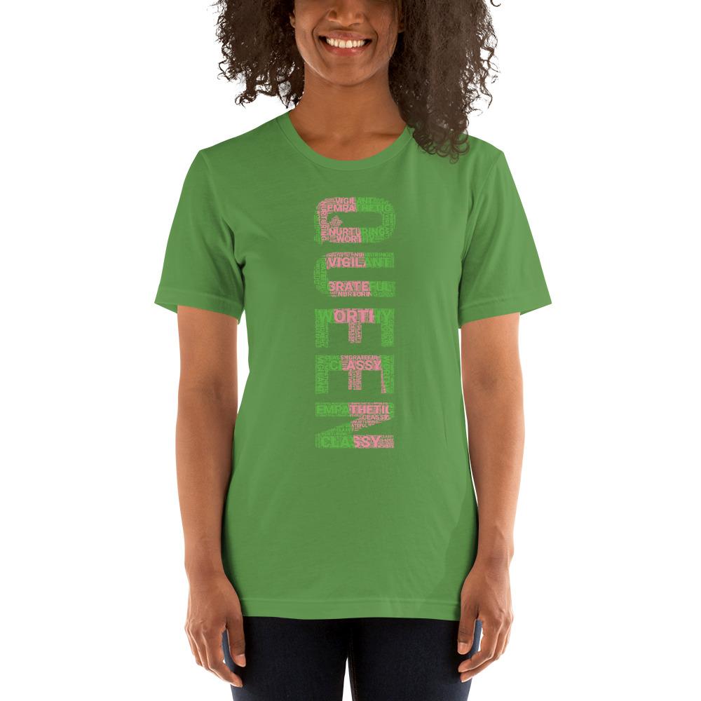 QUEEN (VERTICAL) AKA INSPIRED WORD CLUSTER Short-Sleeve Unisex T-Shirt