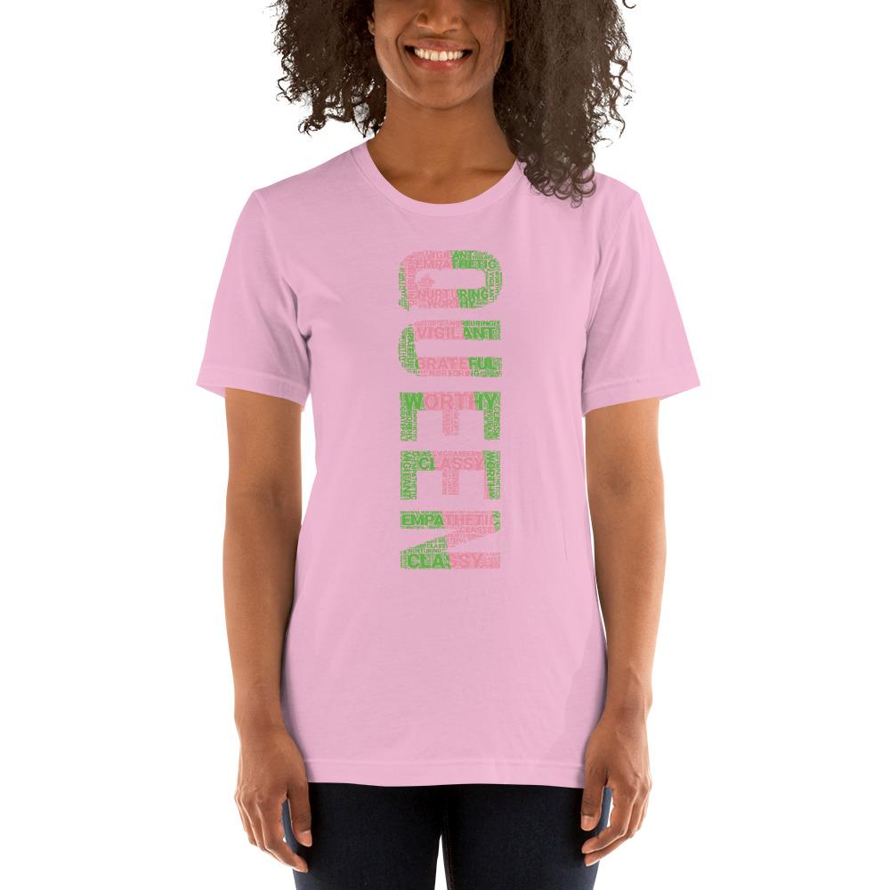 QUEEN (VERTICAL) AKA INSPIRED WORD CLUSTER Short-Sleeve Unisex T-Shirt