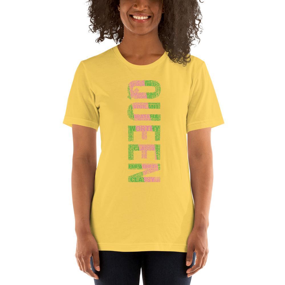 QUEEN (VERTICAL) AKA INSPIRED WORD CLUSTER Short-Sleeve Unisex T-Shirt