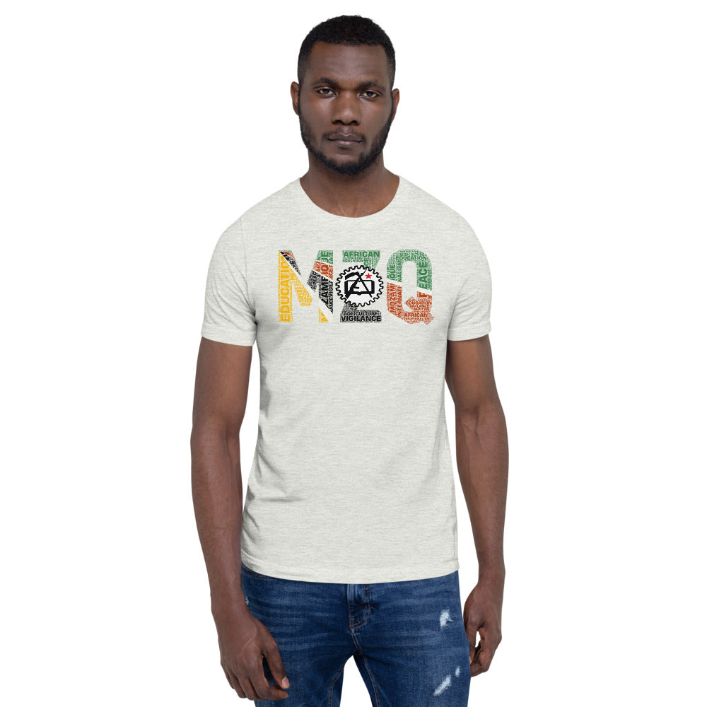 Mozambique 1975 Flag Inspired Word Cluster Unisex T-Shirt (Cogwheel)