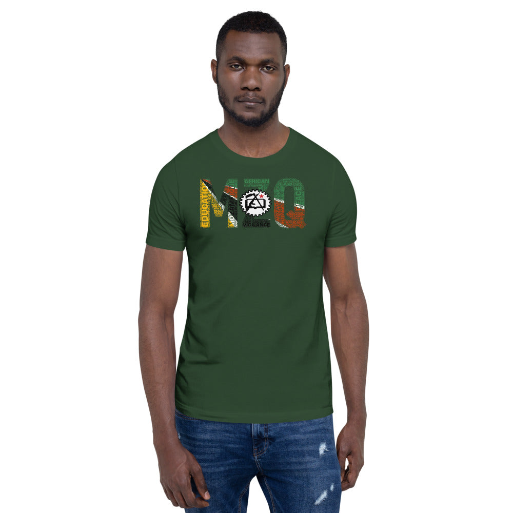 Mozambique 1975 Flag Inspired Word Cluster Unisex T-Shirt (Cogwheel)