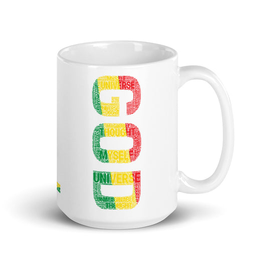 GOD  Pan African Inspired White glossy mug