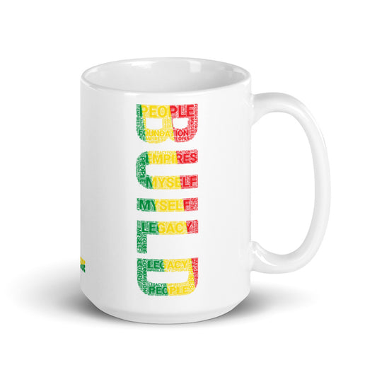 BUILD Pan African Inspired White glossy mug
