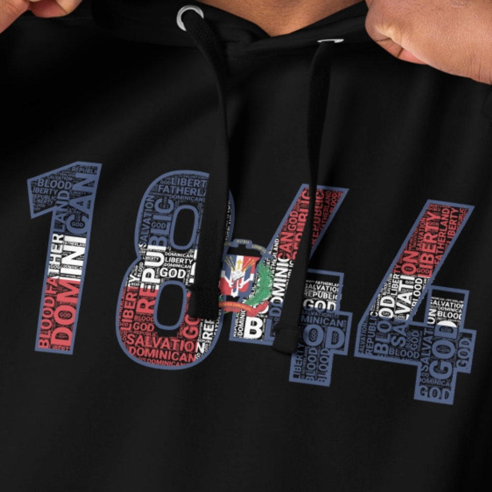 DOMINICAN REPUBLIC INDEPENDENCE National Flag Inspired Word Cluster Unisex Hoodie