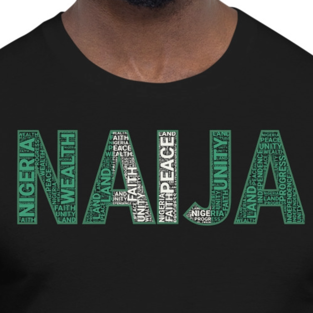 NIGERIA NAIJA Word Cluster Short-Sleeve Unisex T-Shirt
