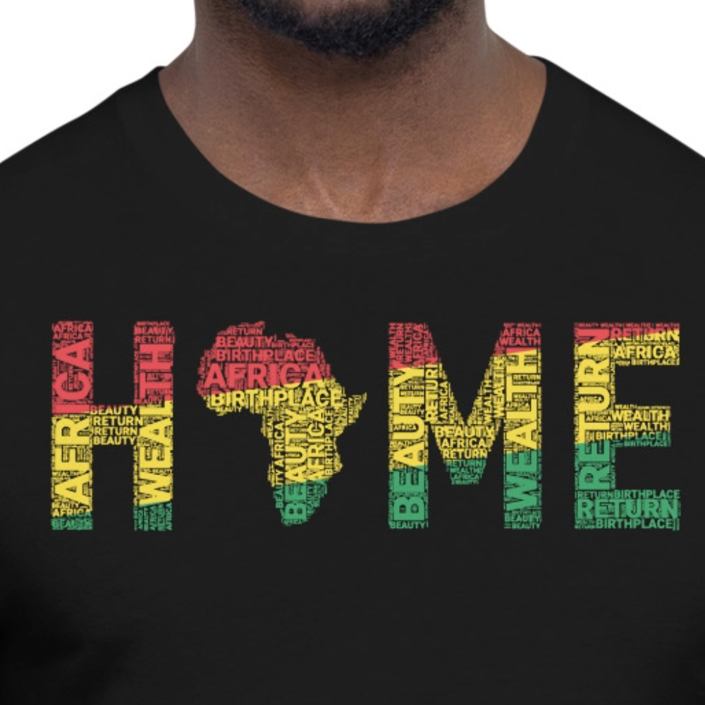 HOME Africa Silhouette Word Cluster Short-Sleeve Unisex T-Shirt