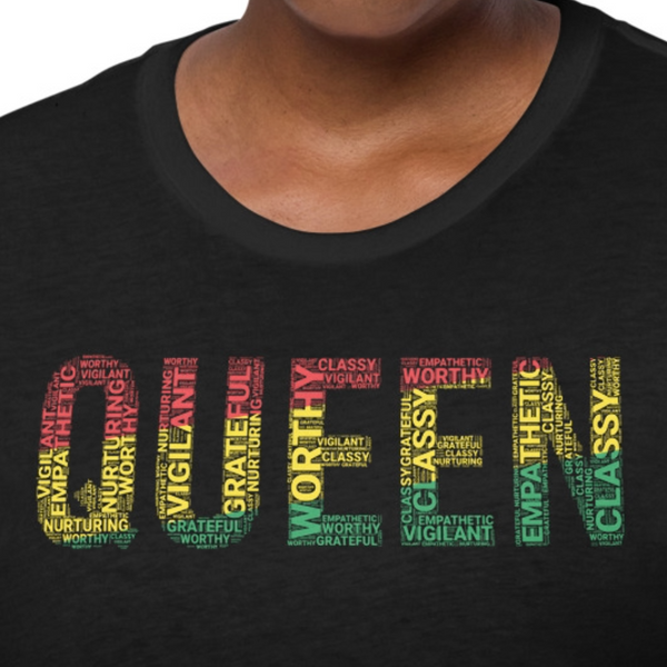 QUEEN Pan-African Colored Word Cluster Short-Sleeve Unisex T-Shirt