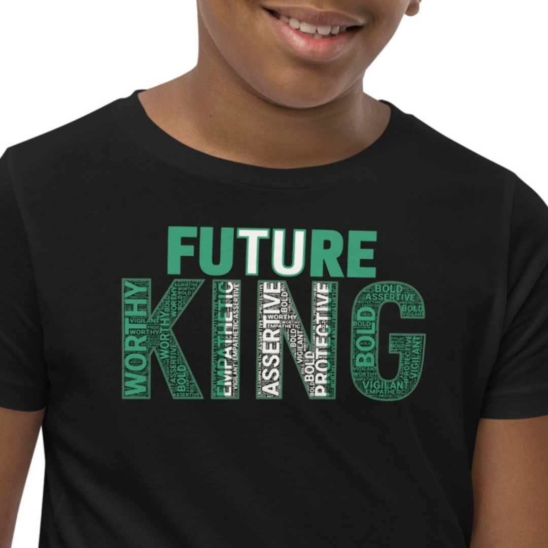 FUTURE KING Nigerian Inspired Word Cluster Youth Short Sleeve T-Shirt