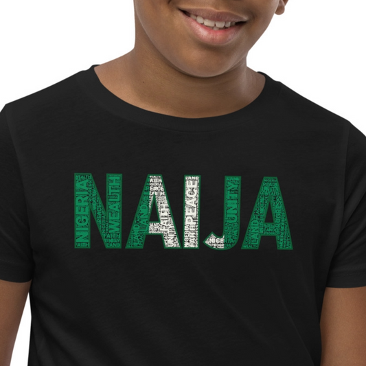 NAIJA Word Cluster Youth Short Sleeve T-Shirt