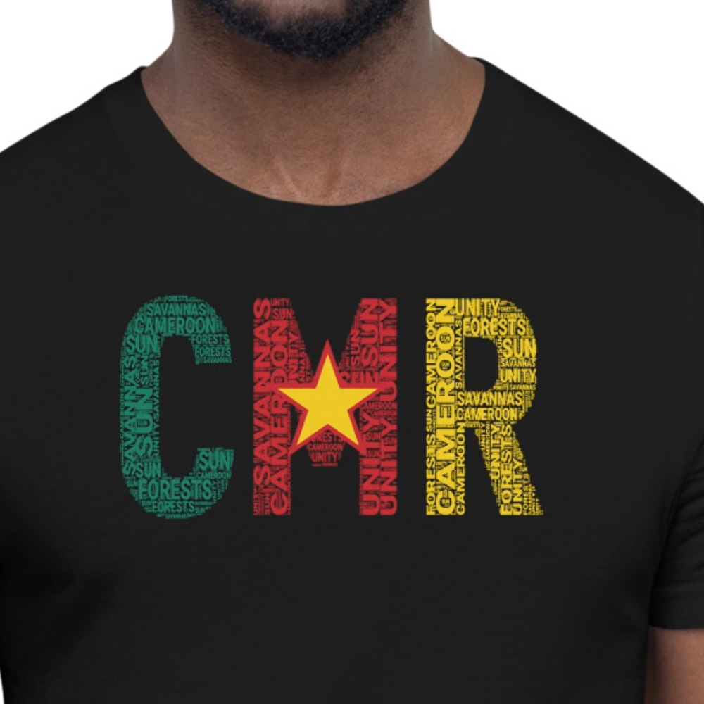 Cameroon CMR Inspired Word Cluster Unisex T-Shirt