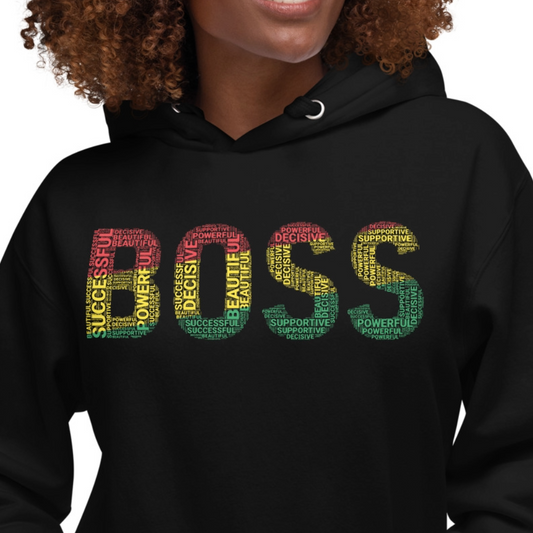 BOSS  Pan-African Inspired Word Cluster Unisex Hoodie