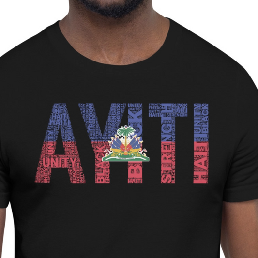 HAITI AYITI National Flag Inspired Short-Sleeve Unisex T-Shirt