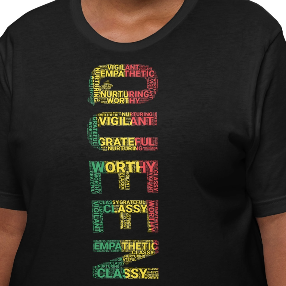 QUEEN (Vertical) Pan African Inspired Short-Sleeve Unisex T-Shirt