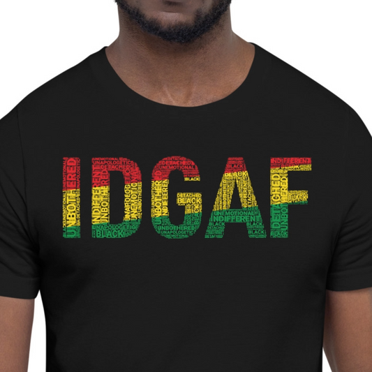 IDGAF Pan-African Colored Short-Sleeve Unisex T-Shirt