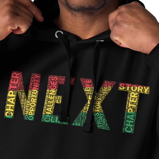 NEXT Pan-African Colored Word Cluster Unisex Hoodie