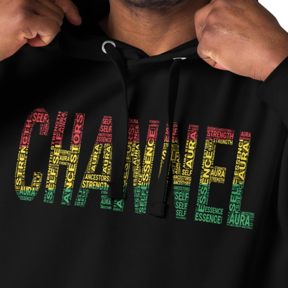 CHANNEL Pan-African Colored Word Cluster Unisex Hoodie