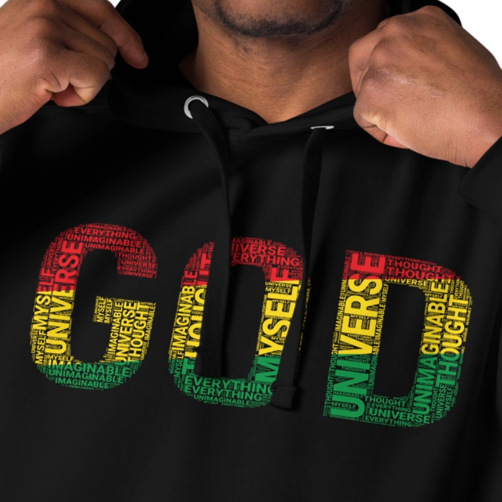 GOD Pan-African Colored Word Cluster Unisex Hoodie