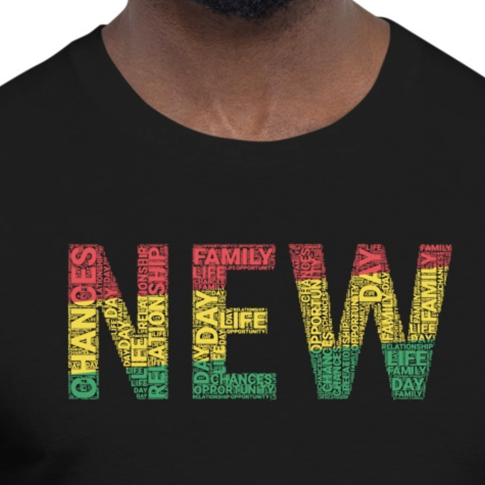 NEW Pan-African Colored Word Cluster Short-Sleeve Unisex T-Shirt