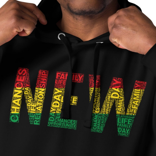 NEW Pan-African Colored Word Cluster Unisex Hoodie