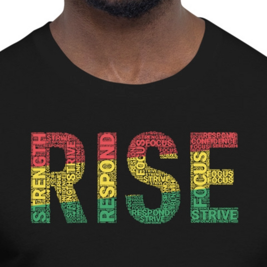 RISE Word Cluster Pan African Short-Sleeve Unisex Shirt