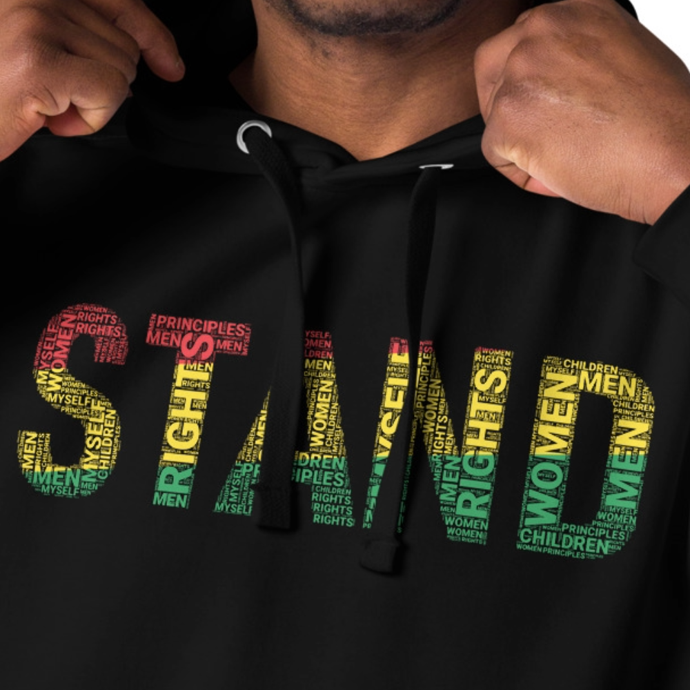 STAND Word Cluster Pan-African Color Unisex Hoodie